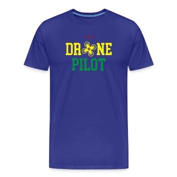 Pilote de drone - T-shirt bio Premium Homme - bleu roi - Devant - Damien (186cm)