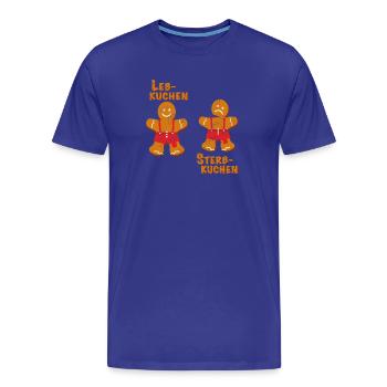 Leb und Sterbkuchen gepunktet - Männer Premium Bio T-Shirt - Königsblau - Vorne - Damien (186cm)
