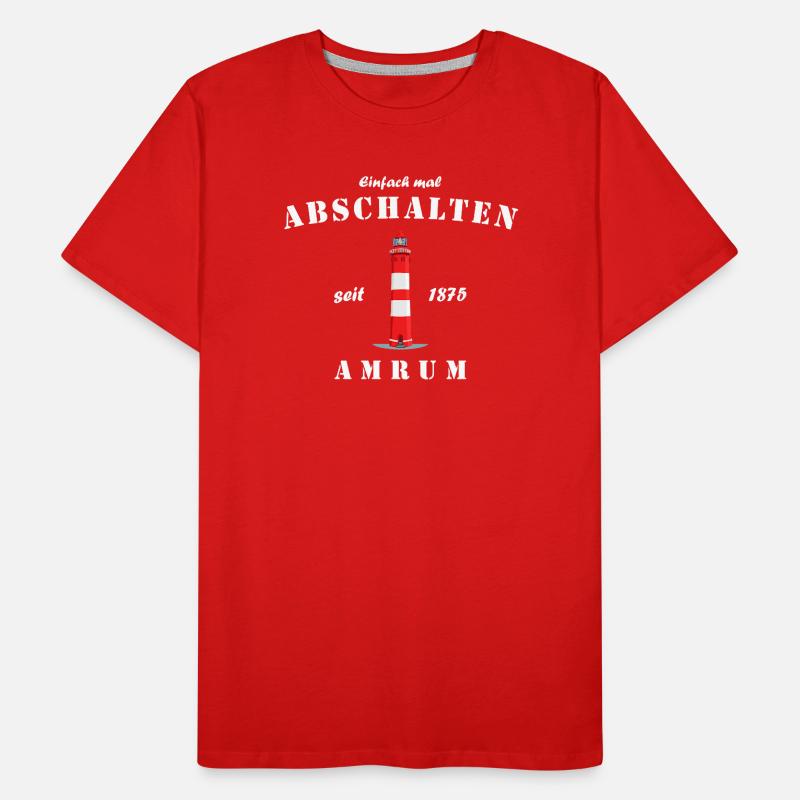 Lighthouse on Amrum, Just take a deep breath Men's Premium Organic T-Shirt