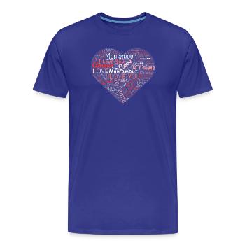 VALENTINE'S DAY. Bachelorette party. I LOVE YOU. I LOVE YOU. LOVE - Men's Premium Organic T-Shirt - royal blue - Front - Damien (186cm)