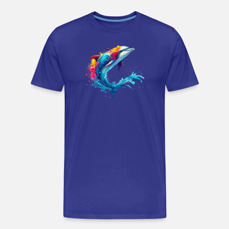 Delfin - Männer Premium Bio T-Shirt - Königsblau