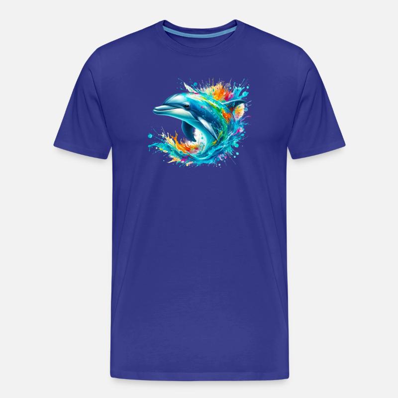 Delfin - Männer Premium Bio T-Shirt - Königsblau