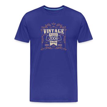 Vintage 2006 Birthday Vintage - Men's Premium Organic T-Shirt - royal blue - Front - Damien (186cm)