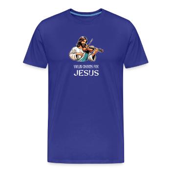 Violinen Akkorde für Jesus Christlicher Gott - Männer Premium Bio T-Shirt - Königsblau - Vorne - Damien (186cm)