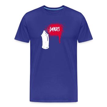 Spray Can Graffiti Sprayer Drawing Illustration - Men's Premium Organic T-Shirt - royal blue - Front - Damien (186cm)