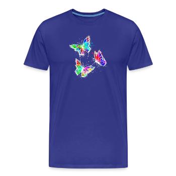 Art, Street Art, Graffiti, Papillon - T-shirt bio Premium Homme - bleu roi - Devant - Damien (186cm)