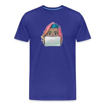 Lebendiges Reva Prisma arbeitendes Mädchen Design - Männer Premium Bio T-Shirt - Königsblau - Vorne - Damien (186cm)