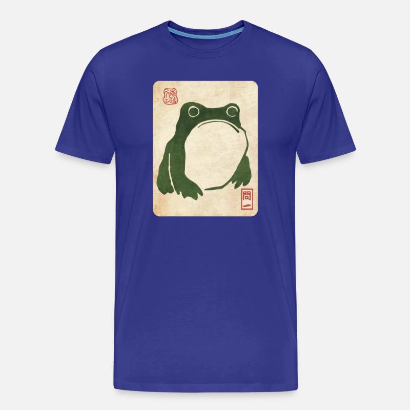 Grumpy Frog (Matsumoto Hoji) - Männer Premium Bio T-Shirt - Königsblau