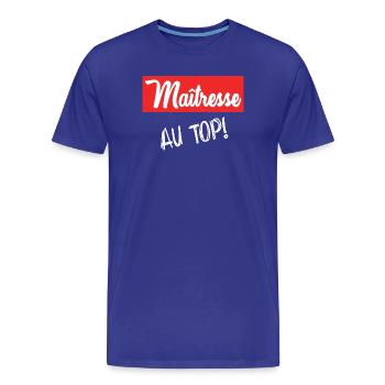 GELIEBTE. VIELEN DANK. DANKE, HERRIN - Männer Premium Bio T-Shirt - Königsblau - Vorne - Damien (186cm)