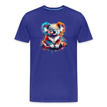 Koala - Männer Premium Bio T-Shirt - Königsblau - Vorne - Damien (186cm)