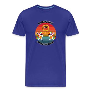 Dabbing into Spring's Sunshine - Männer Premium Bio T-Shirt - Königsblau - Vorne - Damien (186cm)