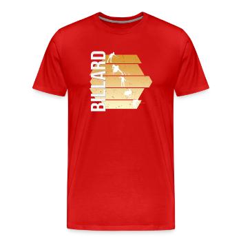 Billard - Männer Premium Bio T-Shirt - Rot - Vorne - Damien (186cm)