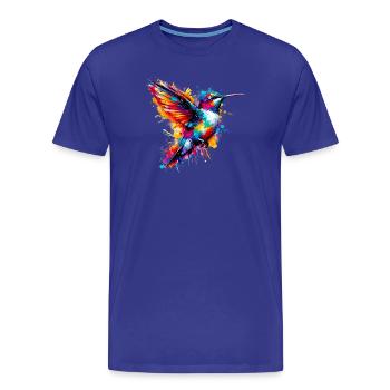 Kolibri - Männer Premium Bio T-Shirt - Königsblau - Vorne - Damien (186cm)