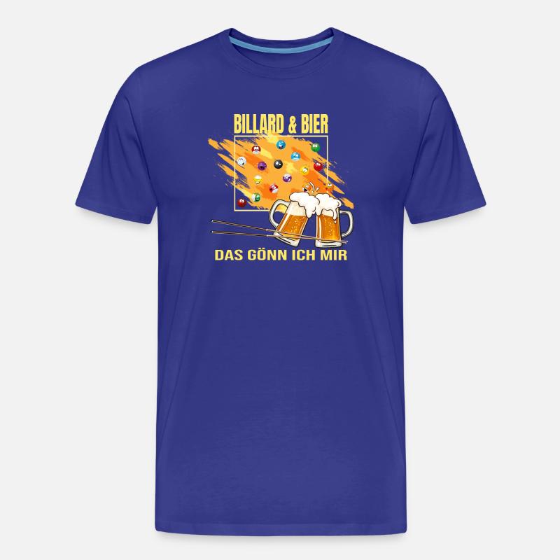 Billard & Bier - Das gönn ich mir - Männer Premium Bio T-Shirt - Königsblau