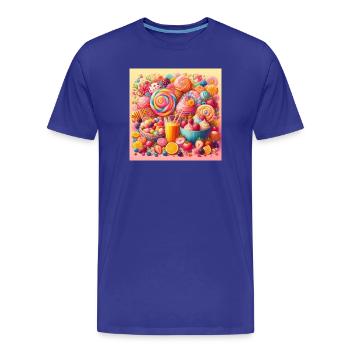 Palette von Süßigkeiten und leuchtenden Farben - Männer Premium Bio T-Shirt - Königsblau - Vorne - Damien (186cm)