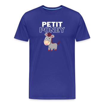 Petit poney - T-shirt bio Premium Homme - bleu roi - Devant - Damien (186cm)