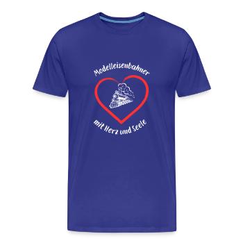 Modelleisenbahner - Männer Premium Bio T-Shirt - Königsblau - Vorne - Damien (186cm)