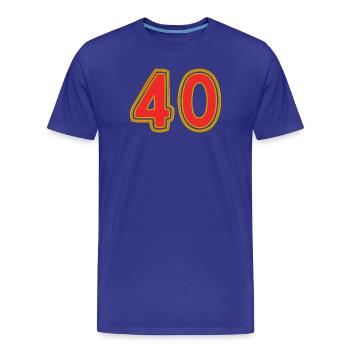 40 - T-shirt bio Premium Homme - bleu roi - Devant - Damien (186cm)