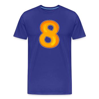 Numéro 8 Numéro Huit Motif - T-shirt bio Premium Homme - bleu roi - Devant - Damien (186cm)