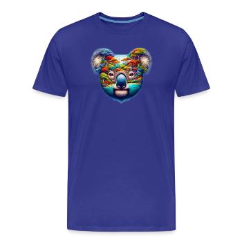 Koala - Männer Premium Bio T-Shirt - Königsblau - Vorne - Damien (186cm)