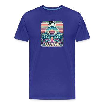 Ridethewave - Men's Premium Organic T-Shirt - royal blue - Front - Damien (186cm)