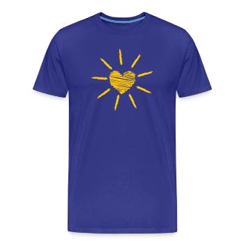 Du soleil dans votre cœur ! - T-shirt bio Premium Homme - bleu roi - Devant - Damien (186cm)