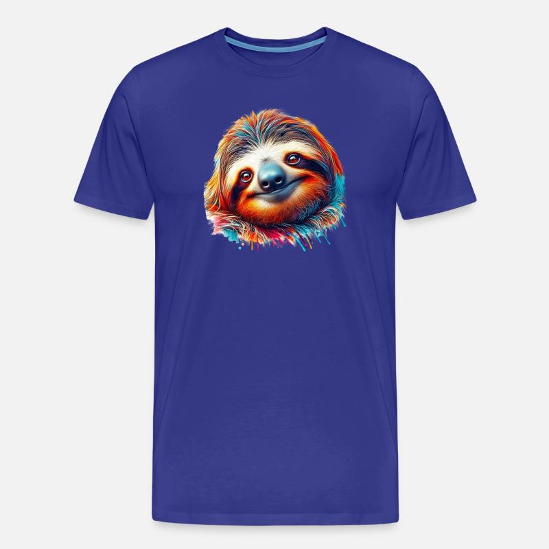 Faultier - Männer Premium Bio T-Shirt - Königsblau