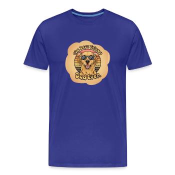 Father's Day and his dog - Men's Premium Organic T-Shirt - royal blue - Front - Damien (186cm)