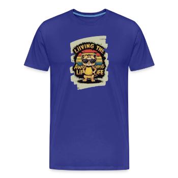 Koala avec lunettes de soleil et texte lifestyle - T-shirt bio Premium Homme - bleu roi - Devant - Damien (186cm)