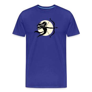 Sagittaire femelle - T-shirt bio Premium Homme - bleu roi - Devant - Damien (186cm)