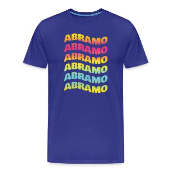 T-shirt Abraham texte effet de vague effet de vague - T-shirt bio Premium Homme - bleu roi - Devant - Damien (186cm)