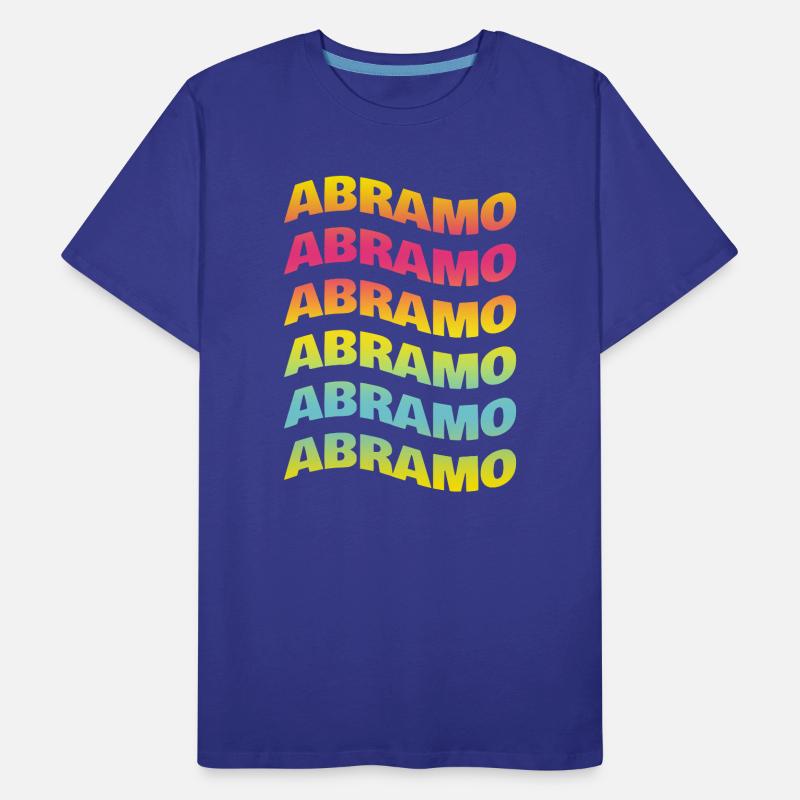 Abraham t-shirt text wave effect wave effect Men's Premium Organic T-Shirt