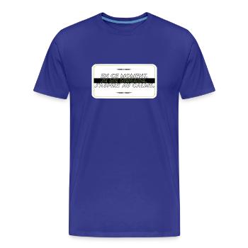 Ich lasse es ruhig angehen - Männer Premium Bio T-Shirt - Königsblau - Vorne - Damien (186cm)