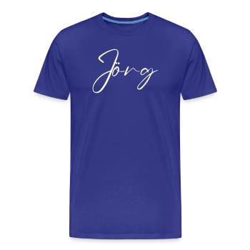 Jörg Name T-Shirt Geschenk Für Männer - Männer Premium Bio T-Shirt - Königsblau - Vorne - Damien (186cm)