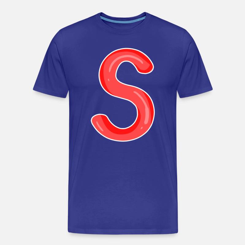 Buchstabe S Anfangsbuchstabe - Männer Premium Bio T-Shirt - Königsblau