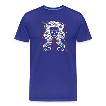 Couleur Vierge - T-shirt bio Premium Homme - bleu roi - Devant - Damien (186cm)