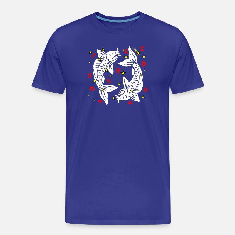 Fischfarbe - Männer Premium Bio T-Shirt - Königsblau