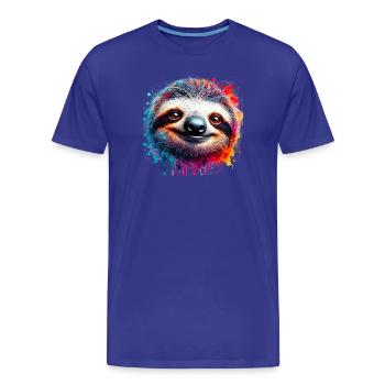 Paresse - T-shirt bio Premium Homme - bleu roi - Devant - Damien (186cm)