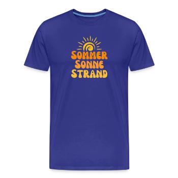 Sommer Sonne Strand Nectarine 2 - Männer Premium Bio T-Shirt - Königsblau - Vorne - Damien (186cm)