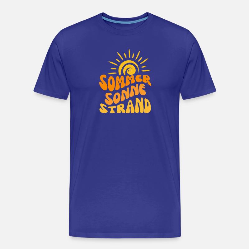 Sommer Sonne Strand Wavy - Männer Premium Bio T-Shirt - Königsblau