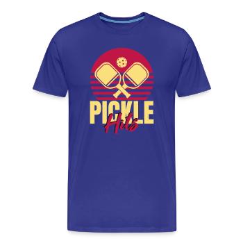 Pickleball Hits - Männer Premium Bio T-Shirt - Königsblau - Vorne - Damien (186cm)