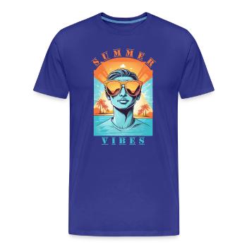 Cool hipsters - Men's Premium Organic T-Shirt - royal blue - Front - Damien (186cm)