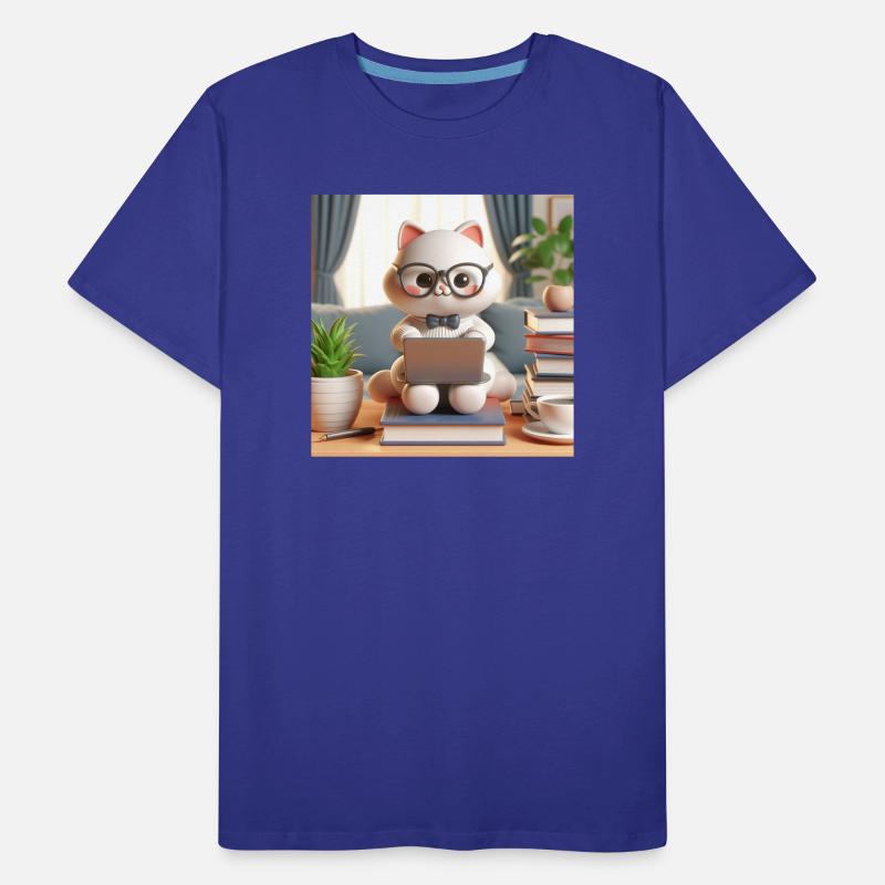 3D-Computer-Katze Männer Premium Bio T-Shirt