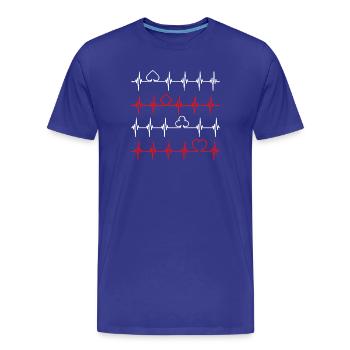 Joueurs professionnels Jeux de casino Jeux de hasard Poker Jeux d’argent - T-shirt bio Premium Homme - bleu roi - Devant - Damien (186cm)
