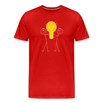 Inner light illuminate the outside - Men's Premium Organic T-Shirt - red - Front - Damien (186cm)