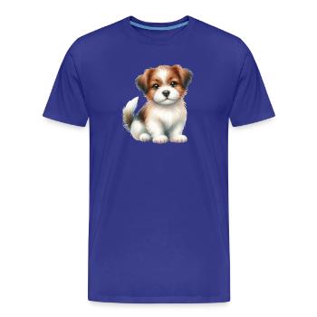 Cute dog - Men's Premium Organic T-Shirt - royal blue - Front - Damien (186cm)