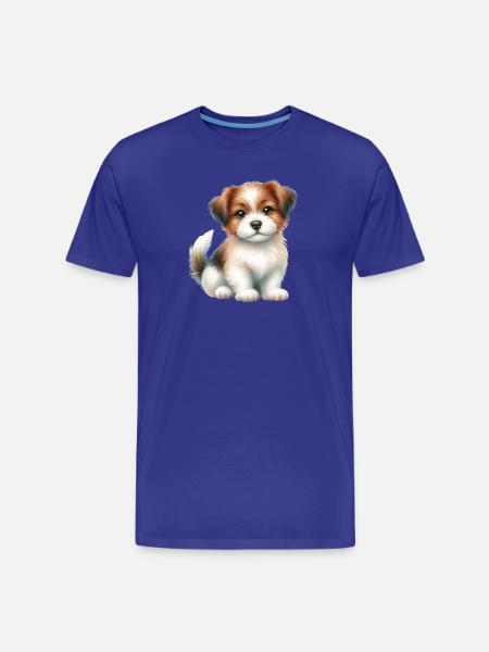 Chien mignon - T-shirt bio Premium Homme - bleu roi