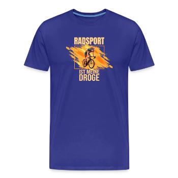 Radrennen ist meine Droge - Männer Premium Bio T-Shirt - Königsblau - Vorne - Damien (186cm)
