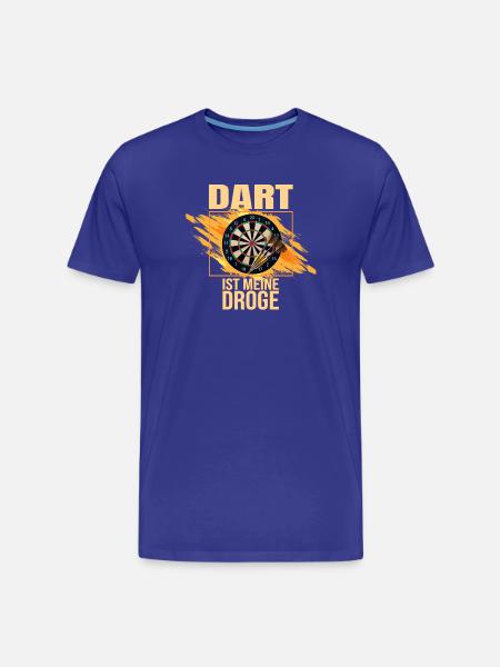 Dart ist meine Droge - Männer Premium Bio T-Shirt - Königsblau