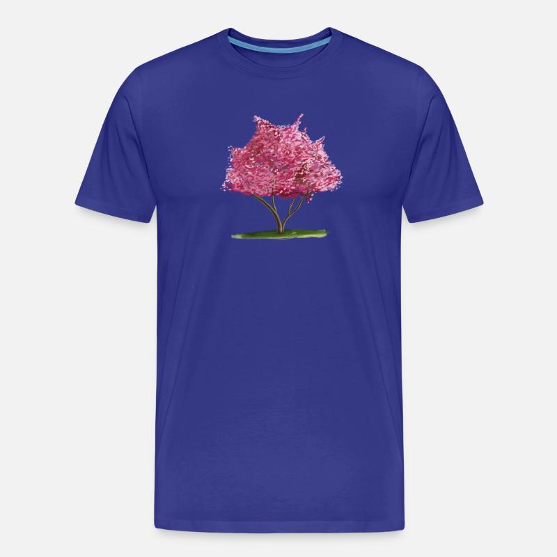Kirsch-Sakura Rosa Blumenbaum - Männer Premium Bio T-Shirt - Königsblau